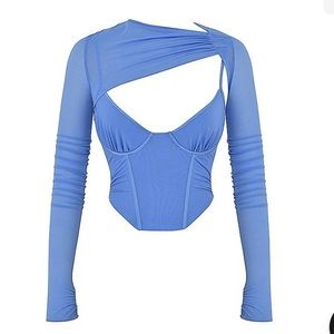 House of CB Isabel Top Cornflower Blue